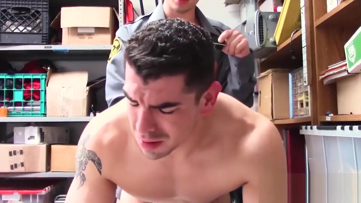Muscular suspect gets raw fucked by officer with big cock