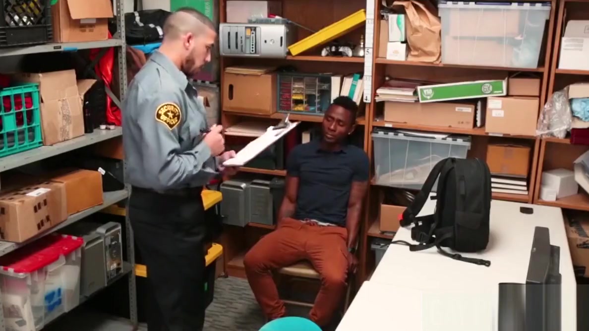 Security officer destroys a young ebony shoplifters ass