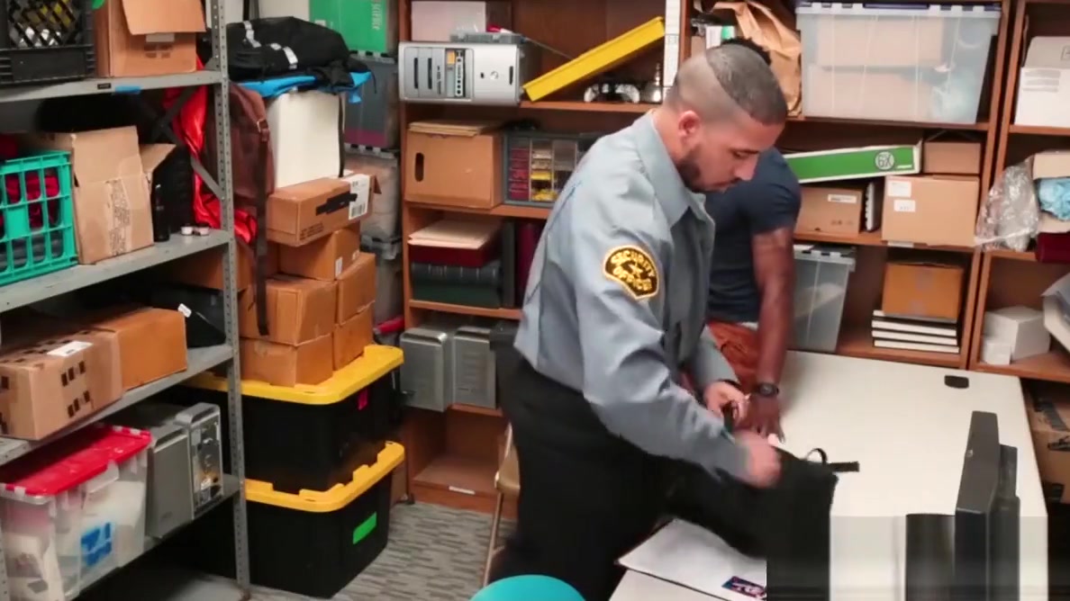 Security officer destroys a young ebony shoplifters ass