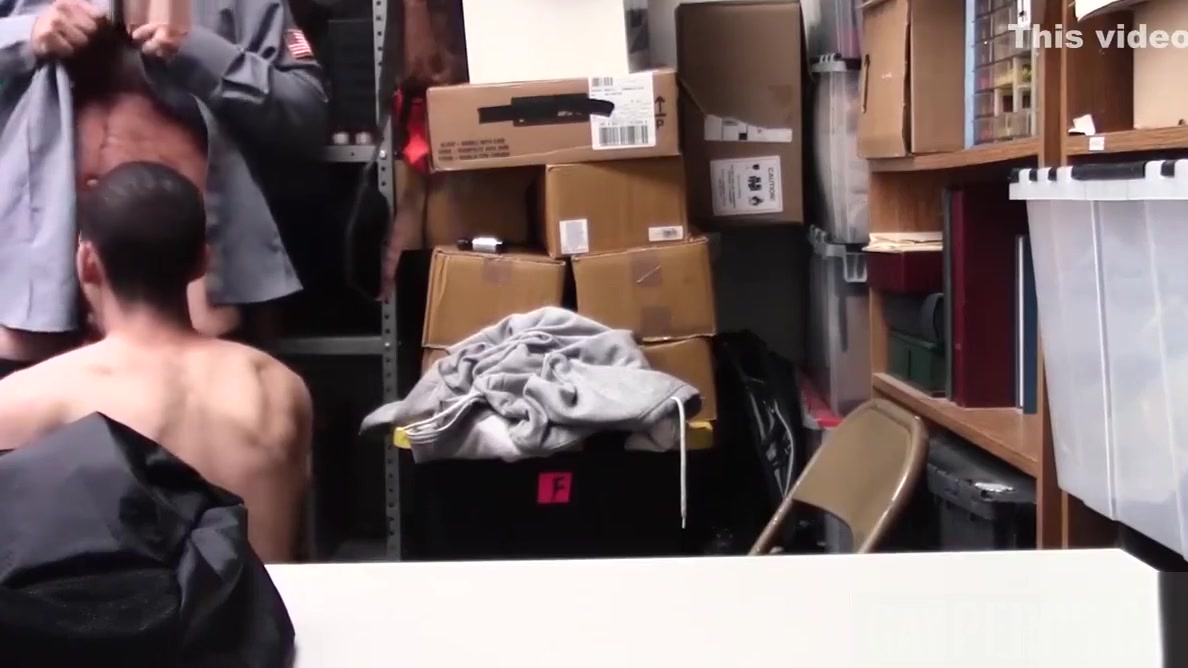 Skinny black thief bareback screwed by horny officer
