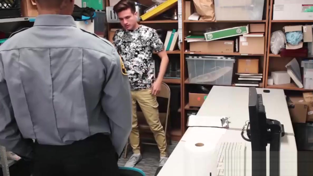 Young perpetrator bouncing on officers huge black cock