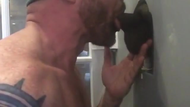Muscle Stud Sucks 2 Loads Out of BBC at Philly Gloryhole