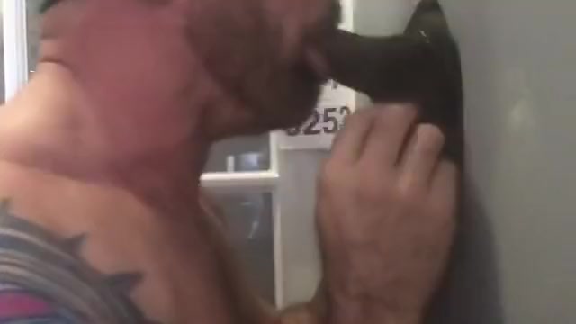 Muscle Stud Sucks 2 Loads Out of BBC at Philly Gloryhole