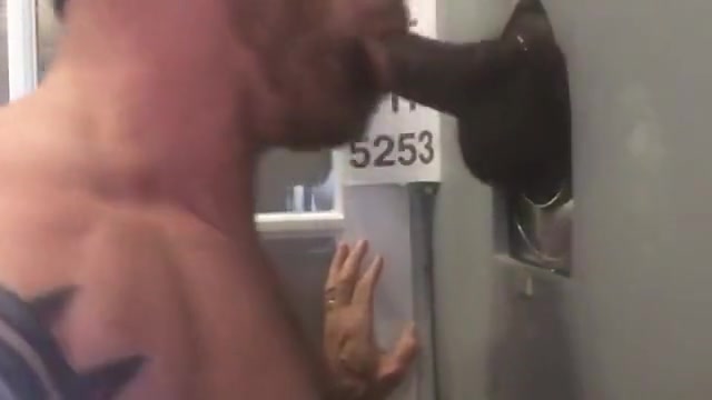 Muscle Stud Sucks 2 Loads Out of BBC at Philly Gloryhole