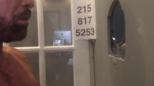 Muscle Stud Sucks 2 Loads Out of BBC at Philly Gloryhole