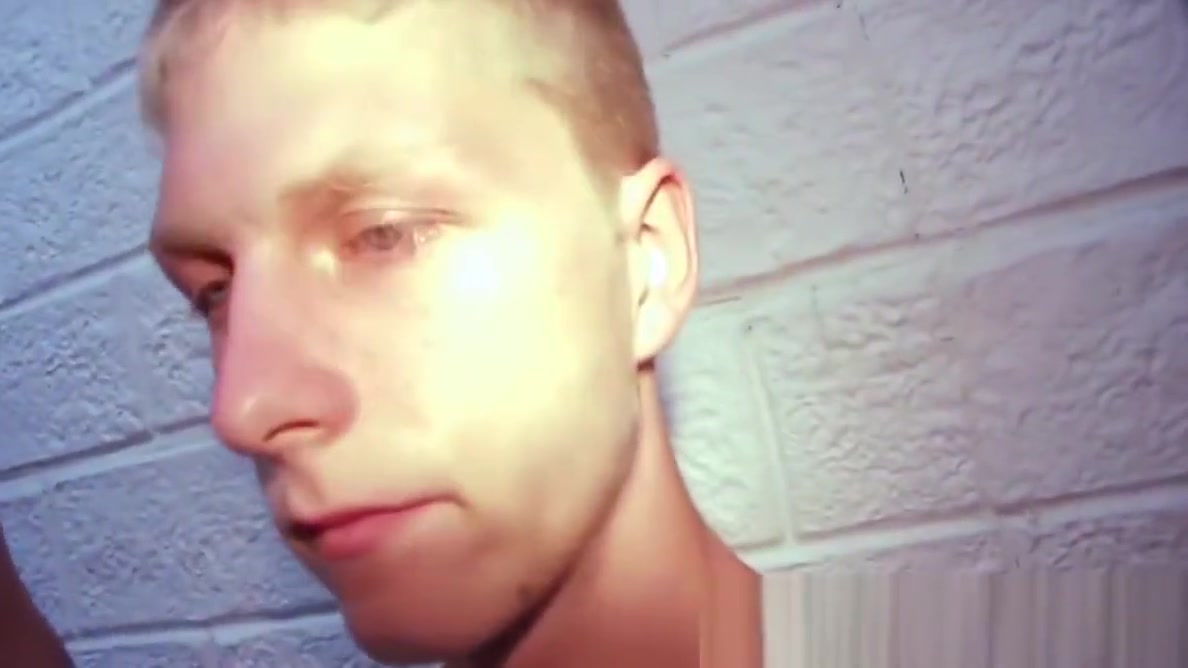 Young blond guy sucks two hard dicks in the army