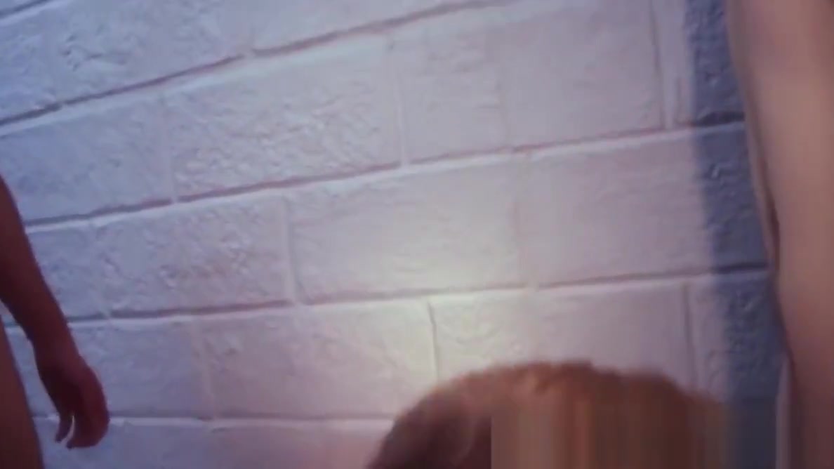 Young blond guy sucks two hard dicks in the army