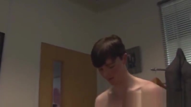 Twink intern has bareback business at boss office