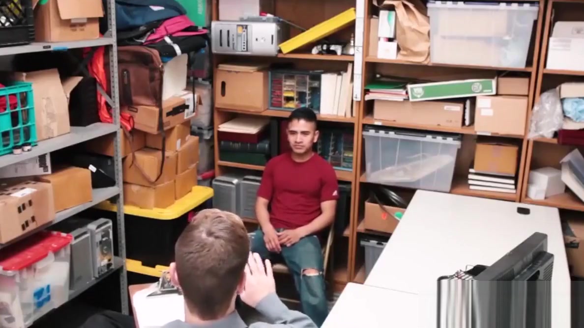 Young Latino devastated by security officers bare fat dick