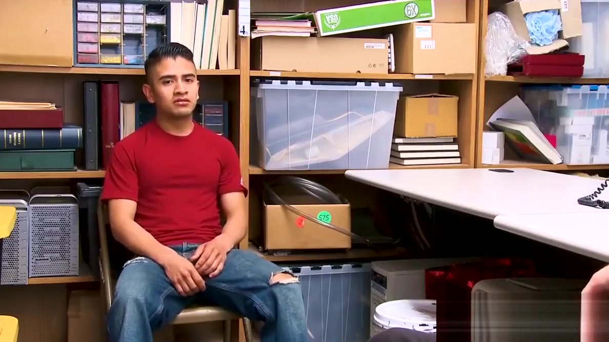 Young Latino devastated by security officers bare fat dick