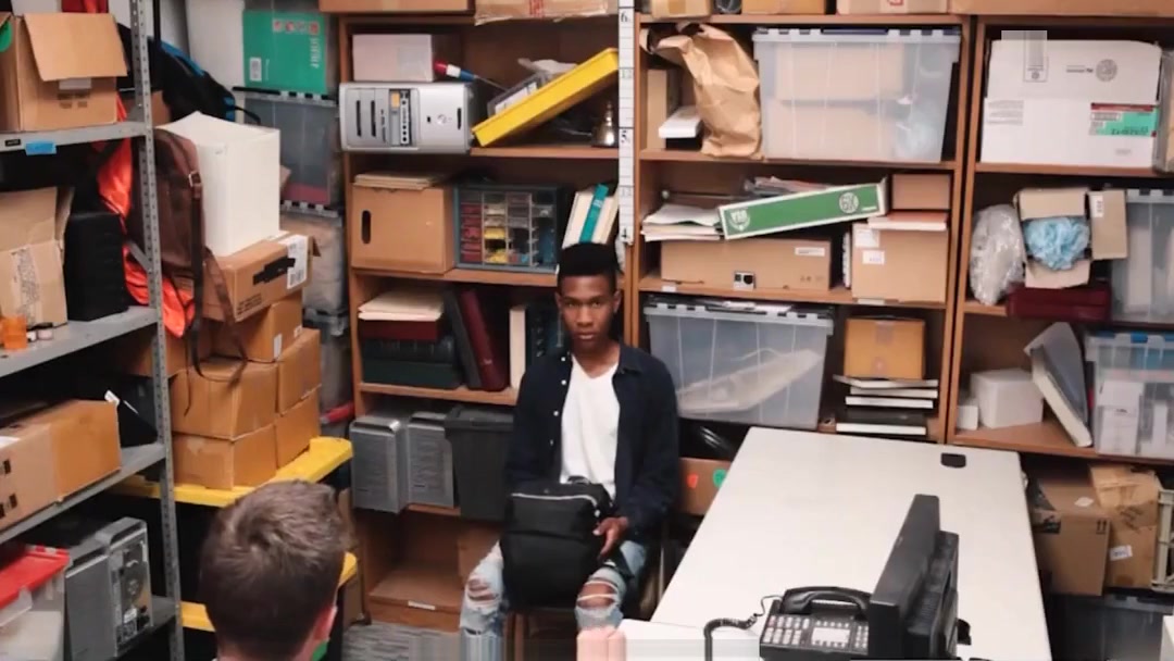 Black Twink Shoplifter Fucked By White Security Officer