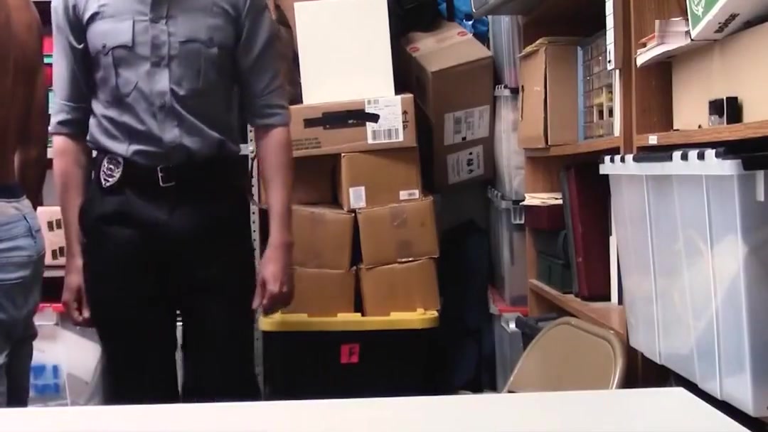 Black Twink Shoplifter Fucked By White Security Officer