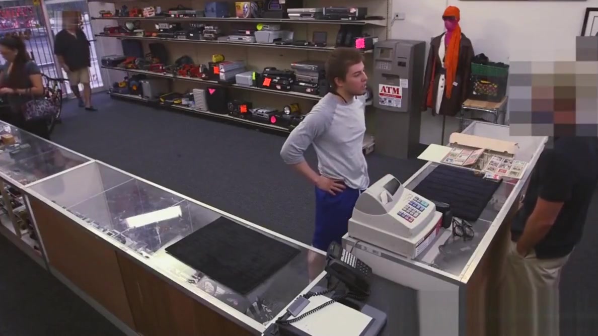 Handsome cutie seduced by money and ass fucked in the office