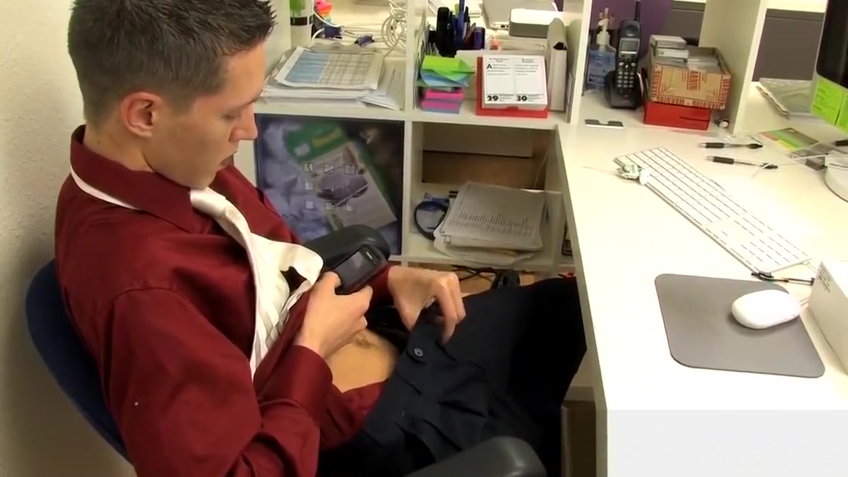 Skinny office twinks fuck each other in the storage room