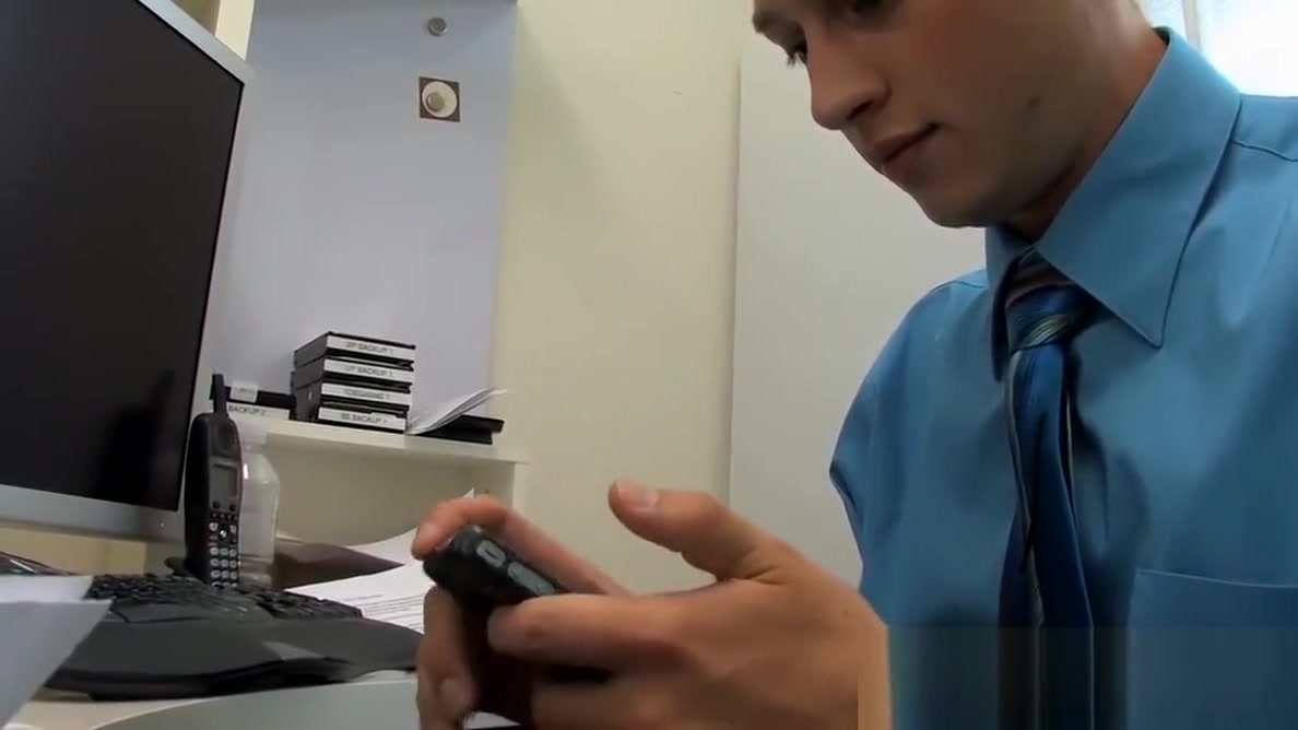 Skinny office twinks fuck each other in the storage room