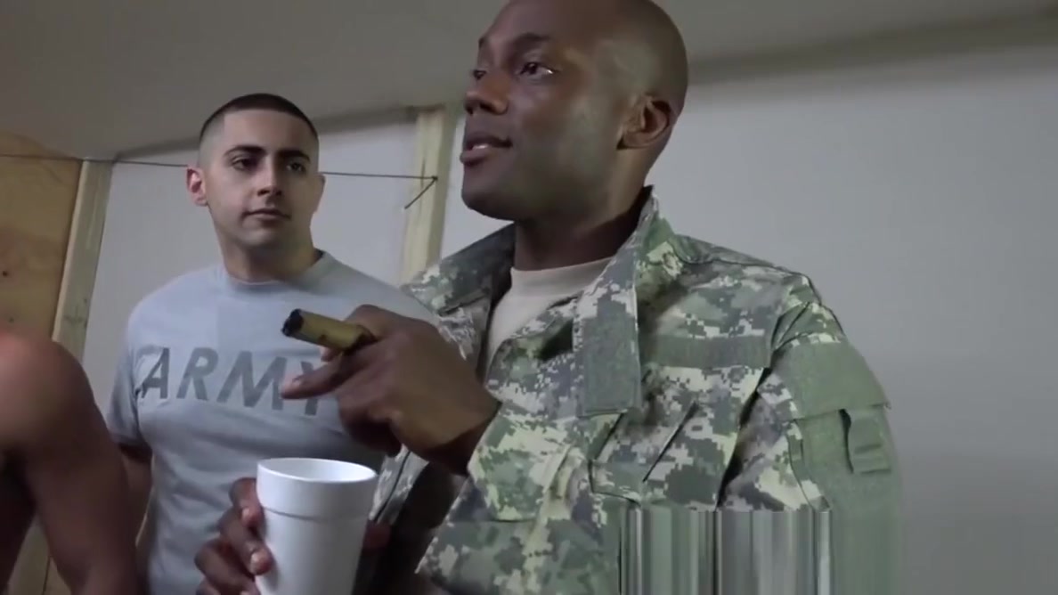 Military hunks anally hazing new members in the barracks