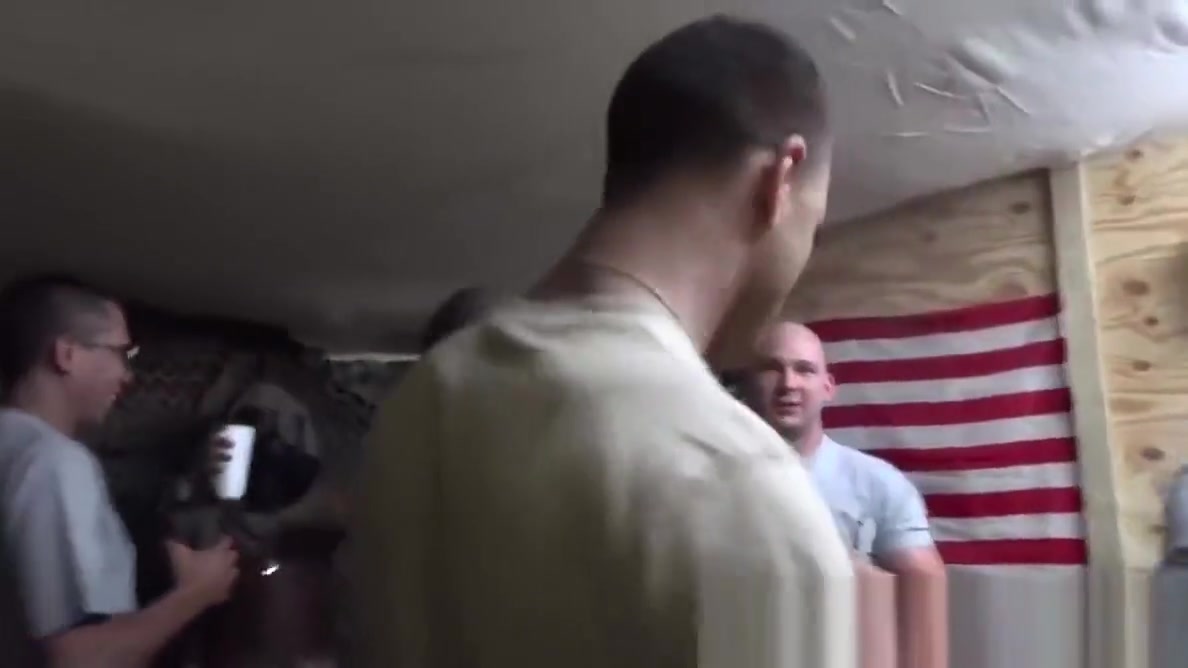 Military hunks anally hazing new members in the barracks