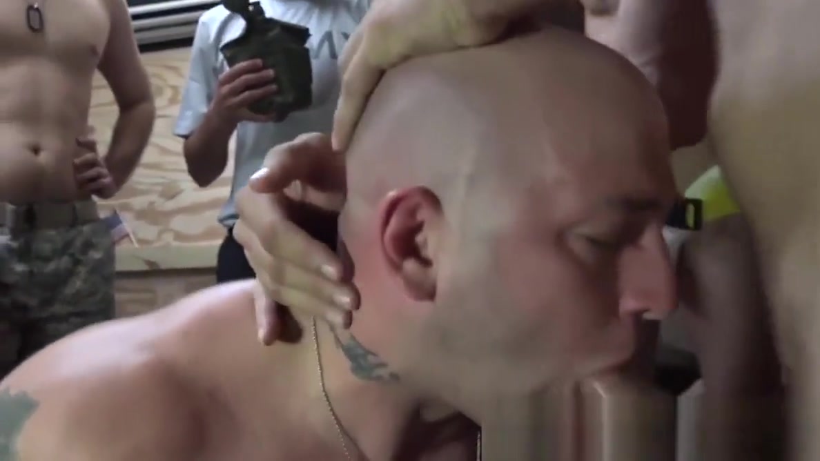 Military hunks anally hazing new members in the barracks