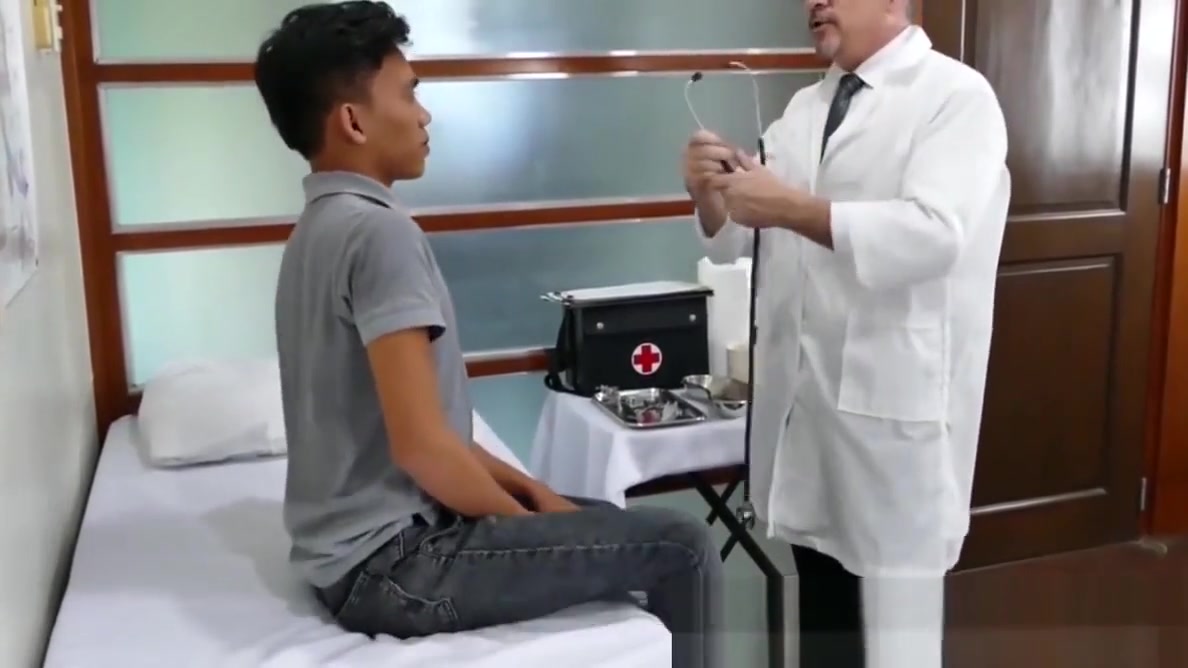 Horny doctor loves examining his cute Asian patients holes