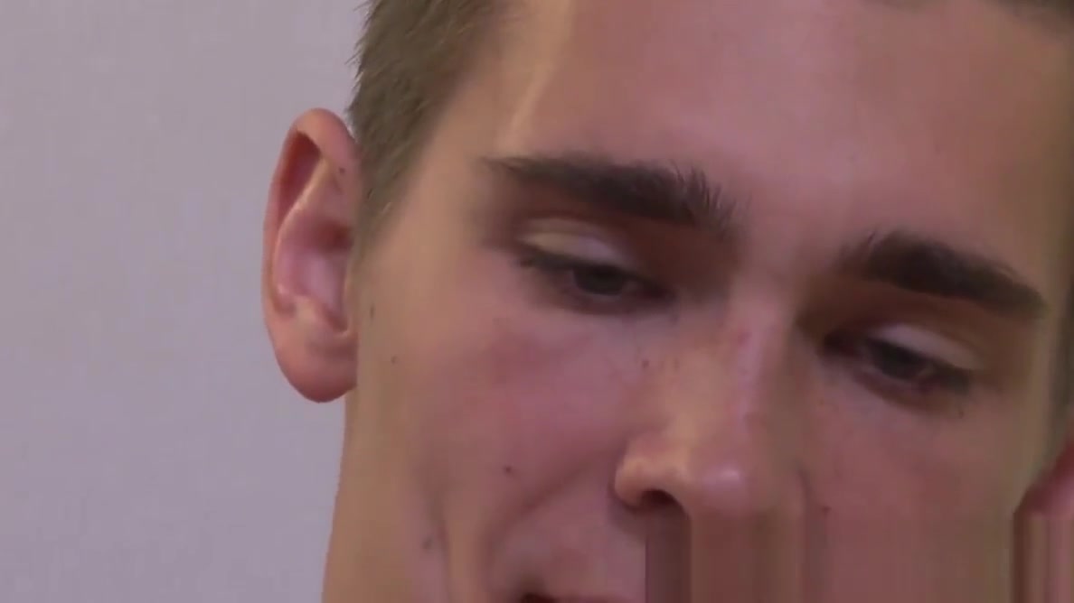 Horny gay military guy tugging his massive cock