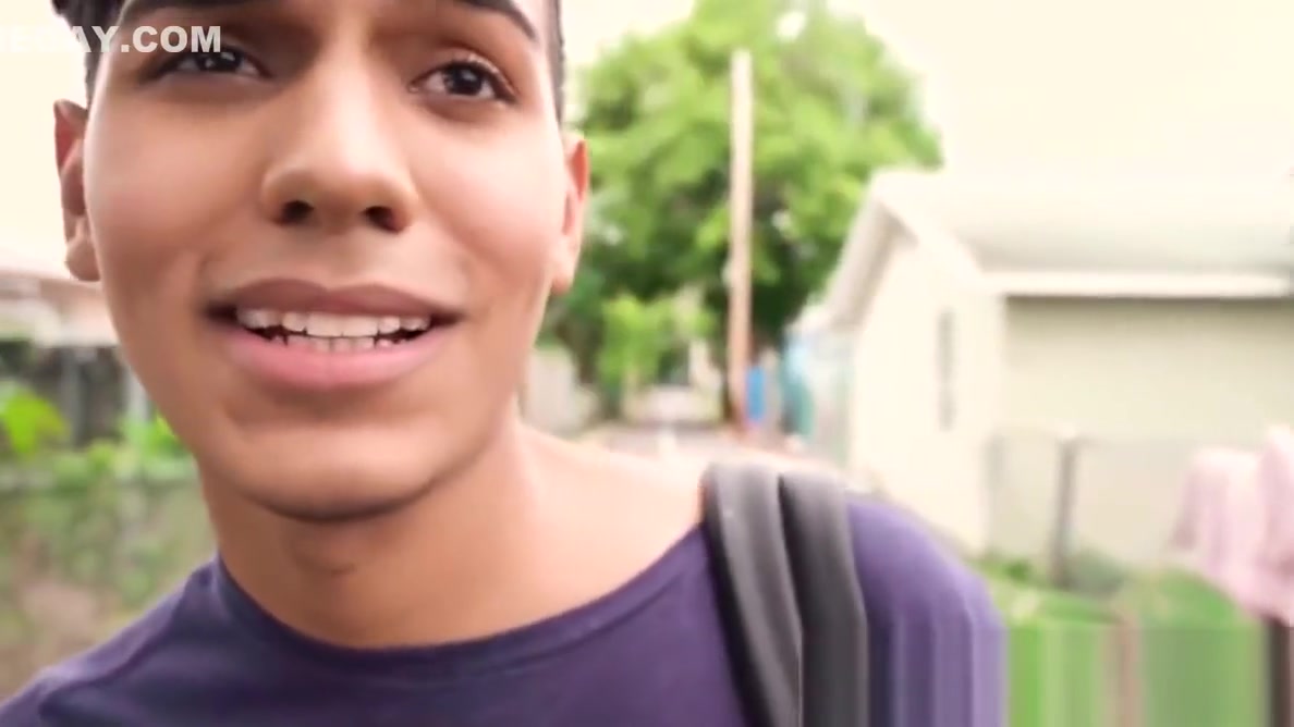 Straight latino twink barebacked outdoor in paid to gay POV