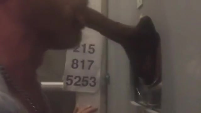 Stud Gives Head Service to Black Dick Traveler at Gloryholes in Philly