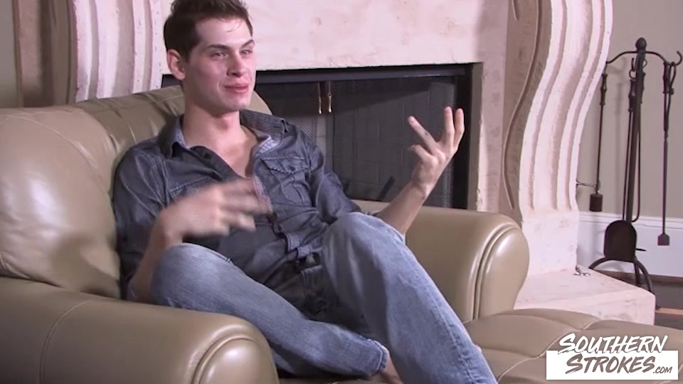 SOUTHERNSTROKES Interviewed Jock Masturbates Big Dick Solo