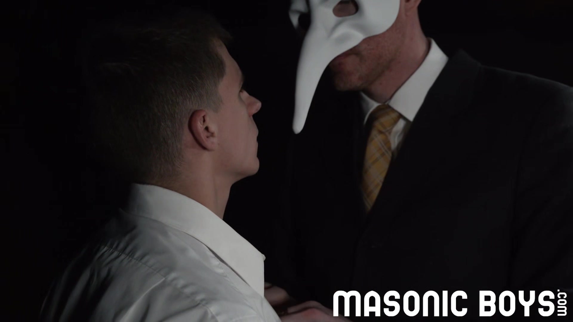 Hung suited ginger DILF with massive dick barebacks boy