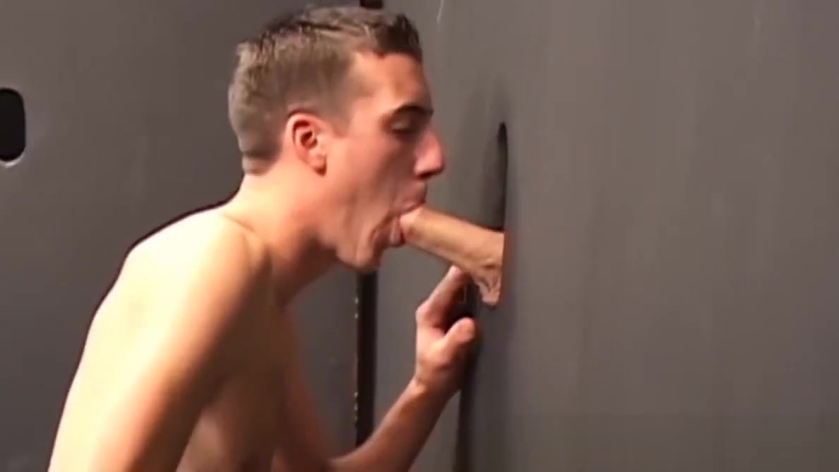Gay foursome glory hole blow ends with spitroast facial