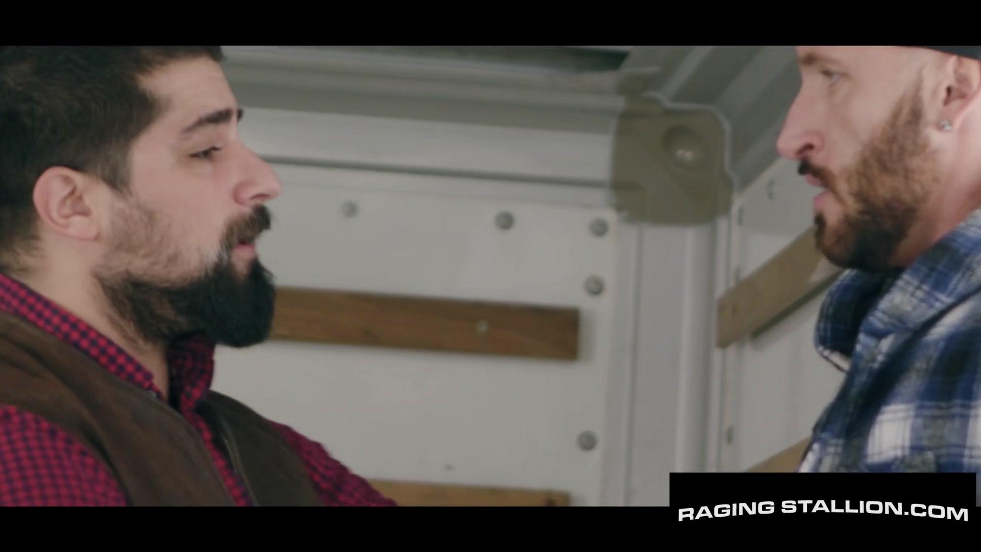 Bearded Trucker Raw Driiled By Hunk Employer