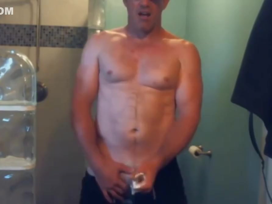 military Step dad cums and takes a shower