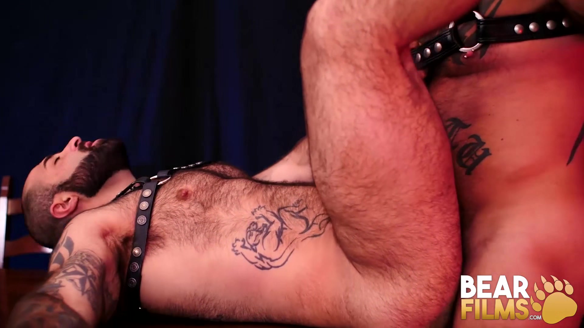 BEARFILMS Bear Marc Angelo Barebacks Tattooed Atlas Grant