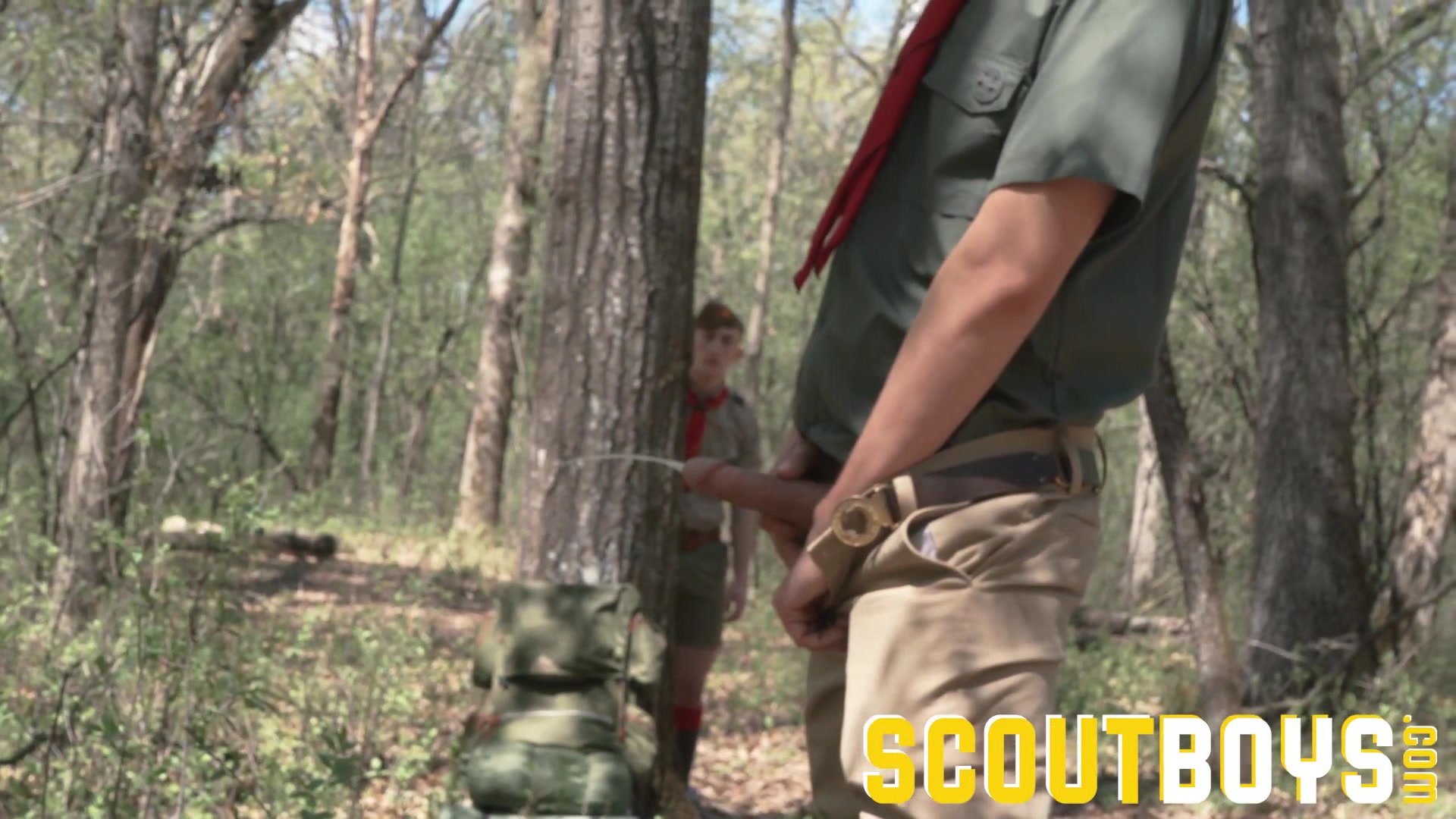 Dom hung scoutmaster with mustache fucks twink hard and raw