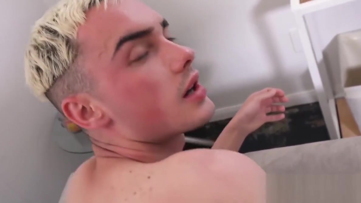 Blond skinny homo raw fucked by his stepbrother in POV