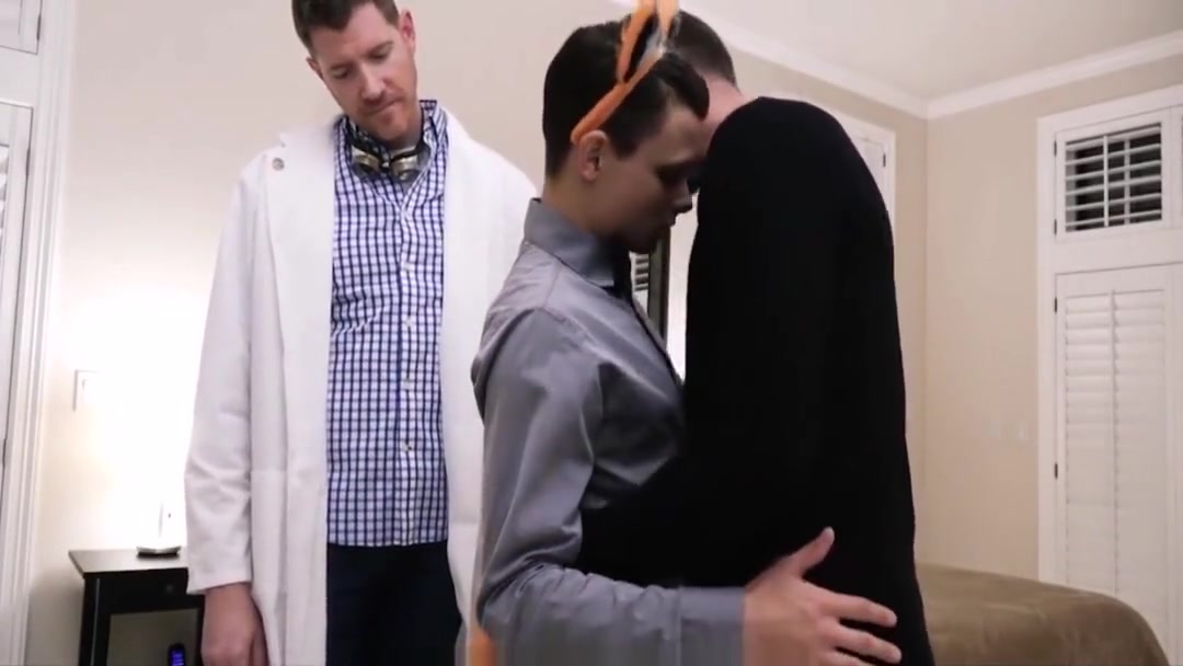 Twink Step Son & Step Dad Go To Doctors House For Halloween