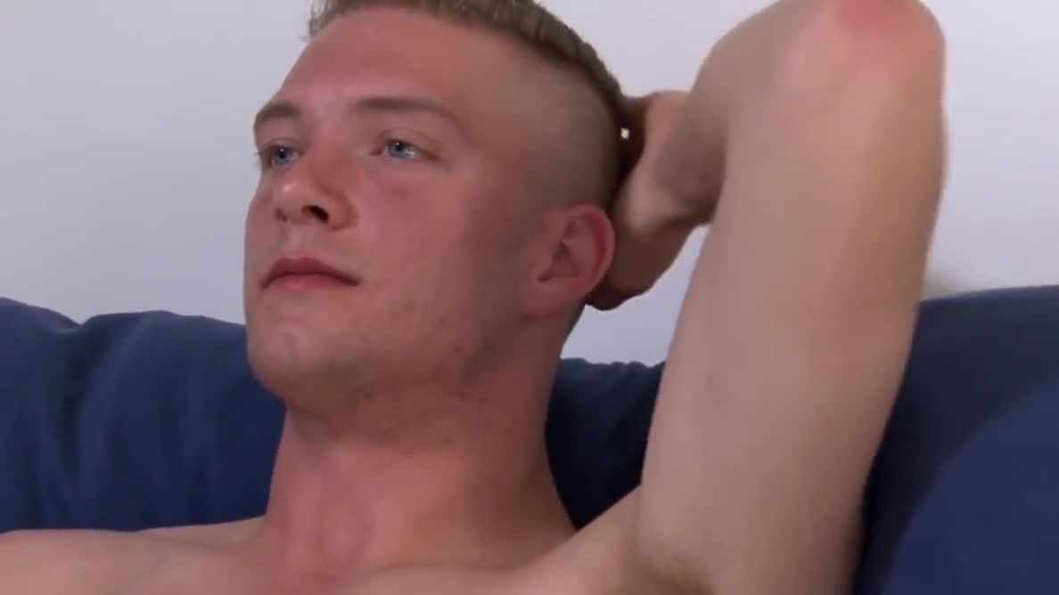 Straight Army teen 18+ Boy Jerks Cock While Watching Porn