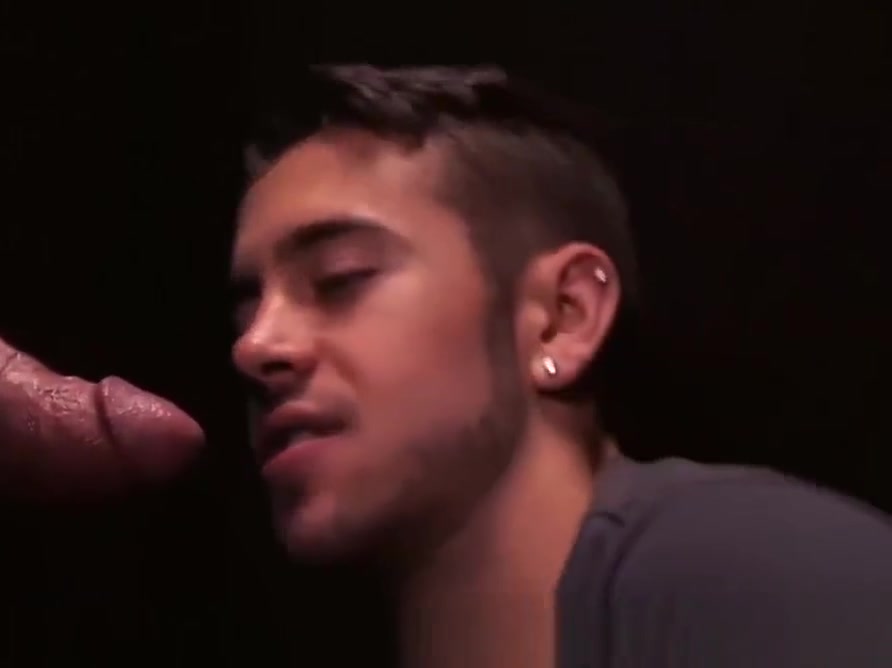 Hot glory hole blowjob and deepthroat with twink and Step daddy