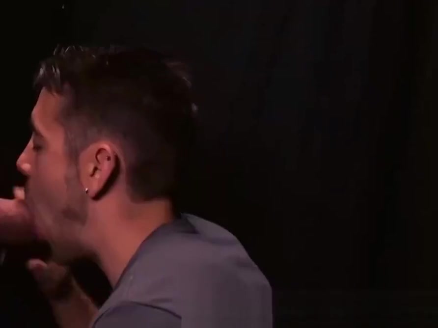 Hot glory hole blowjob and deepthroat with twink and Step daddy