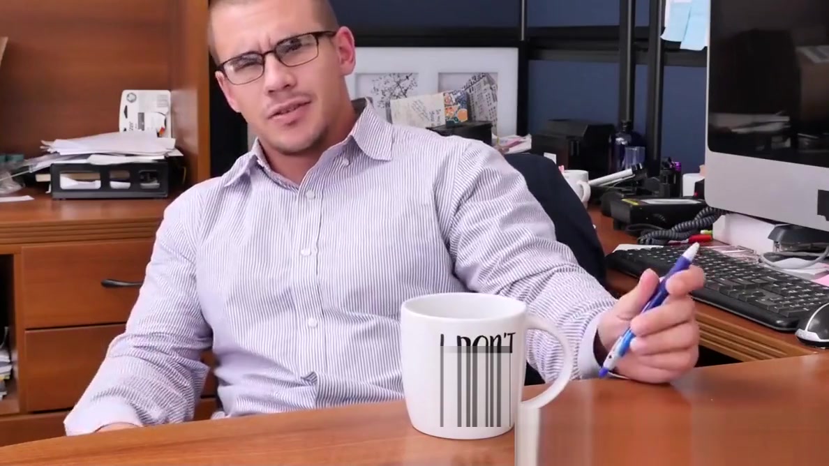 Three office studs are having a post work ass pounding party
