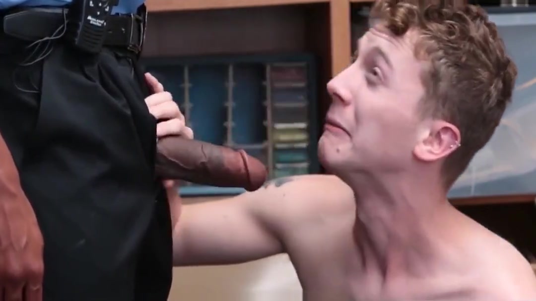 Straight White Shoplifter Fucked By Black Gay Officer