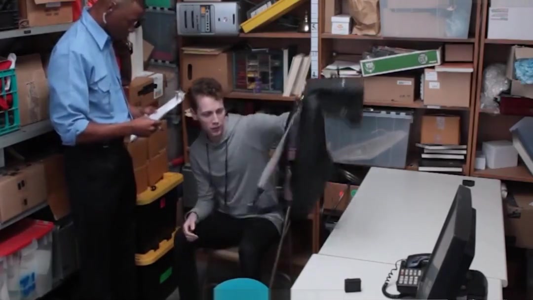 Straight White Shoplifter Fucked By Black Gay Officer