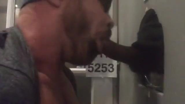 Curved Up Black Cock Gets Sucked-Off at Philadelphia Glory Hole