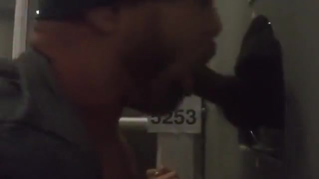 Curved Up Black Cock Gets Sucked-Off at Philadelphia Glory Hole