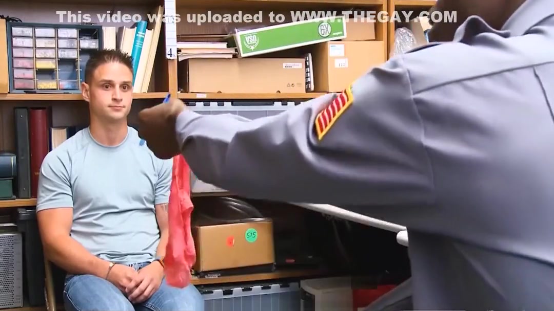Straight White Jock Shoplifter Fucked By Gay Black Officer