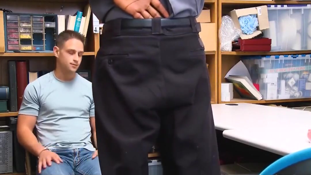 Straight White Jock Shoplifter Fucked By Gay Black Officer
