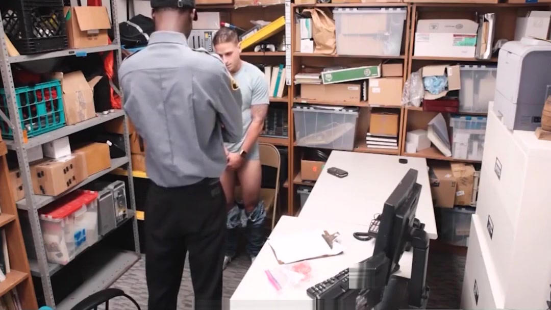 Straight White Jock Shoplifter Fucked By Gay Black Officer