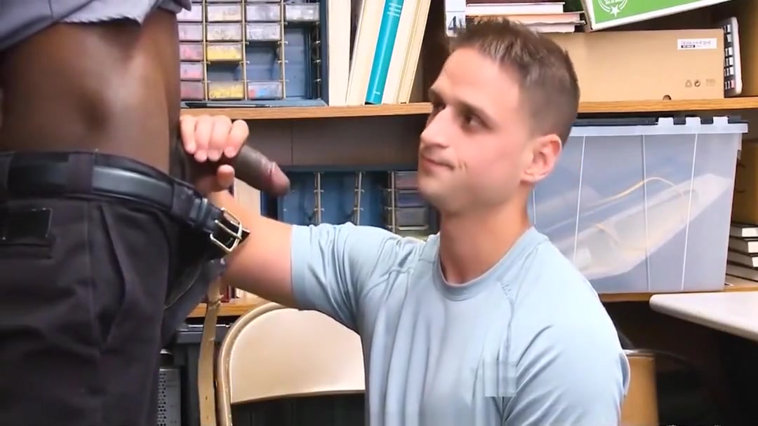 Straight White Jock Shoplifter Fucked By Gay Black Officer