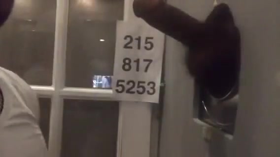 Rock Hard Black Dick Busts at Philadelphia Glory Hole