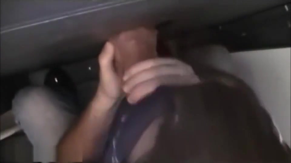Two Big Dicked Men get sucked off through the Private Gloryhole