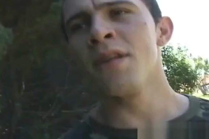 Two White Military Fucked Outdoor